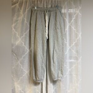 Aerie Gray Jogger Sweatpants Womens Size Medium Loungewear Drawstring